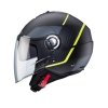 CABERG KASK JET RIVIERA V4X CZA MAT/ŻÓŁTY FL/SZARY